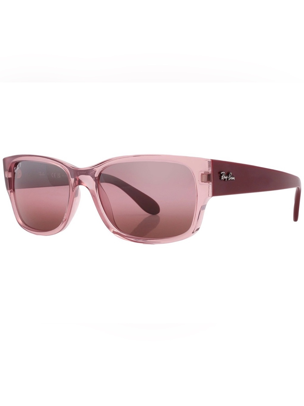 Ray-Ban Women's Pink Transparent Frame Sunglasses